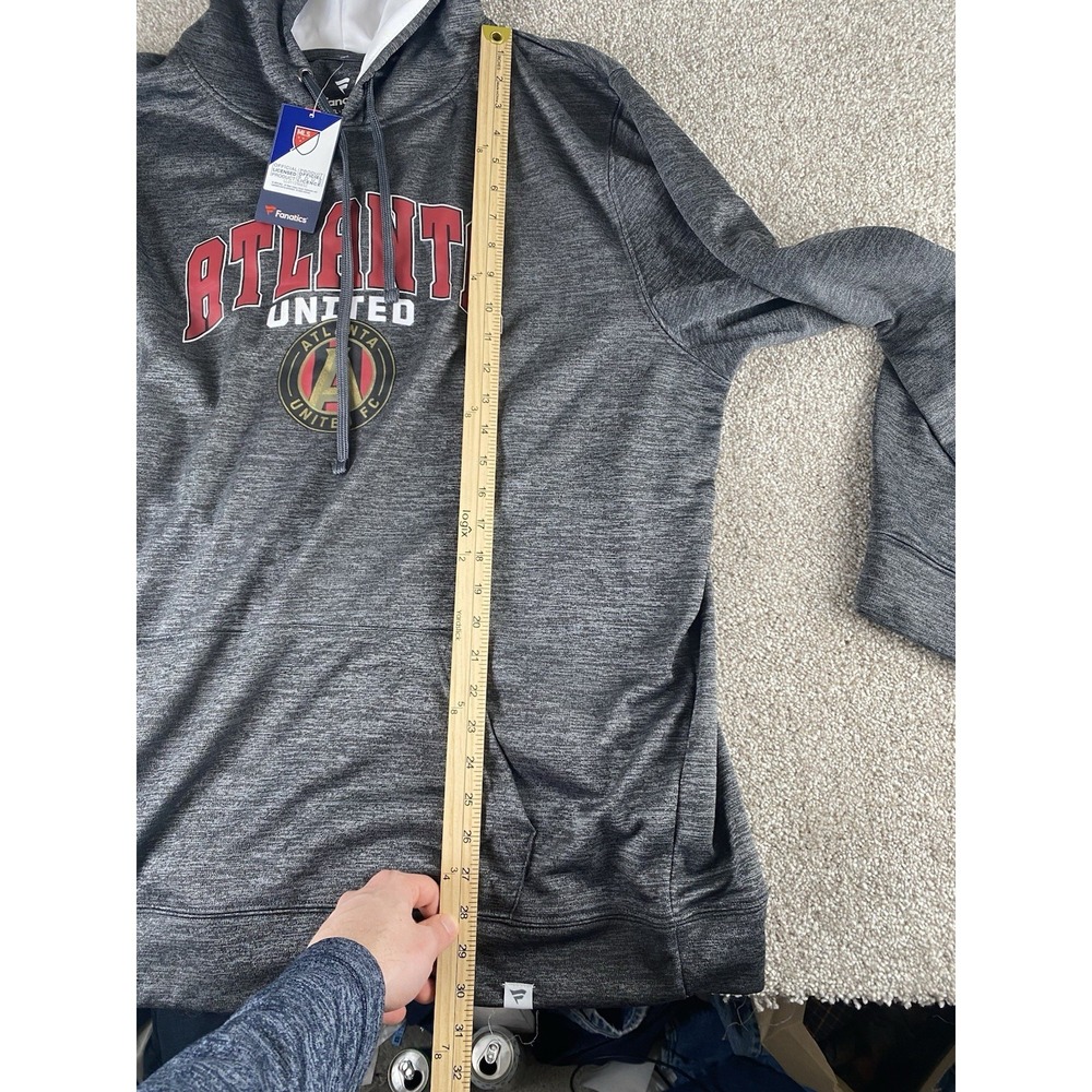 Fanatics Atlanta United FC Gray Hoodie Mens 2XL Performance Fleece Blend MLS - Picture 8 of 9